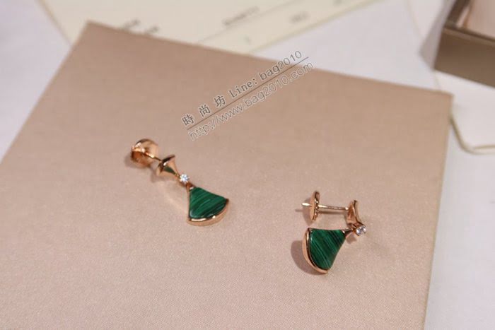 Bvlgari飾品 寶格麗s925純銀diva系列扇形裙子耳釘 耳環  zgbq3129